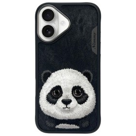 Zadný kryt NIMMY case BIG EYED PET 2.0 Panda pre Apple iPhone 16, čierna