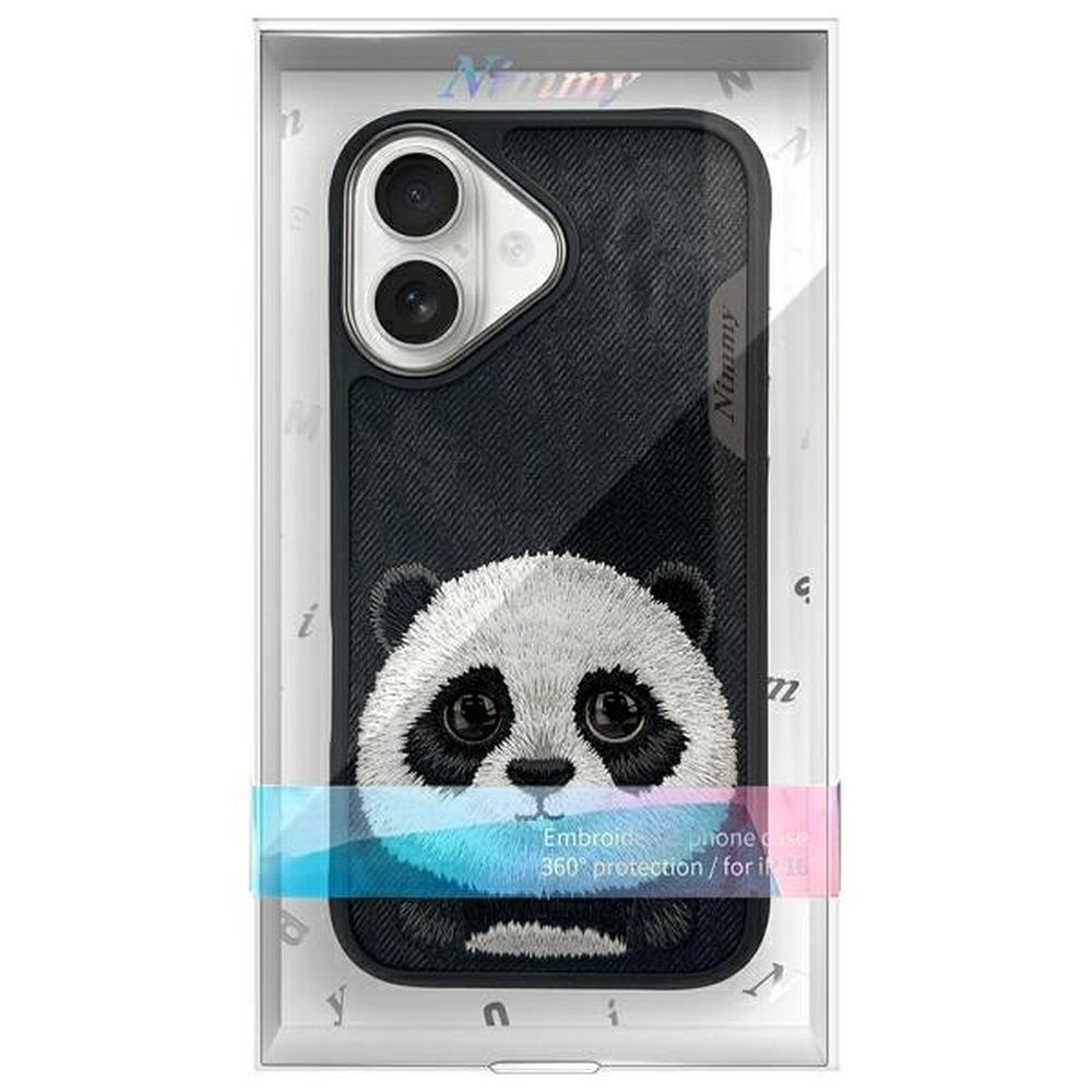 NIMMY case BIG EYED PET 2.0 Panda for IPHONE 16 black