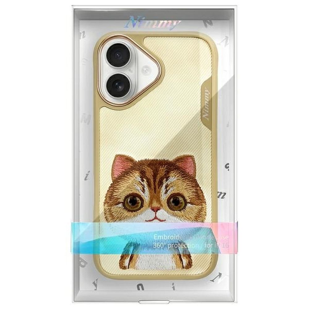NIMMY case BIG EYED PET 2.0 Cat for IPHONE 16 khaki