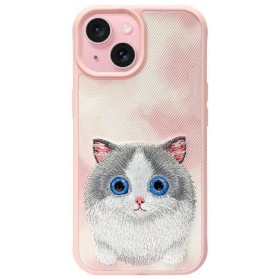 Zadný kryt NIMMY case BIG EYED PET 2.0 Cat Pre Apple iPhone 15, ružová