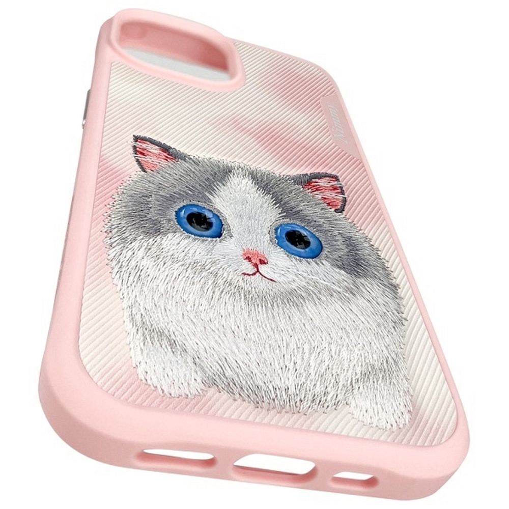 Zadní kryt NIMMY case BIG EYED PET 2.0 Cat Pro Apple iPhone 15, růžová