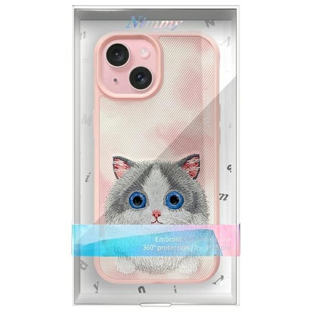 NIMMY case BIG EYED PET 2.0 Cat for IPHONE 15 pink