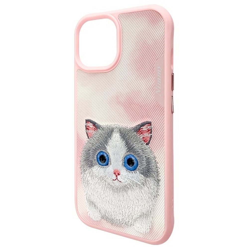 Zadní kryt NIMMY case BIG EYED PET 2.0 Cat Pro Apple iPhone 15 Pro, růžová