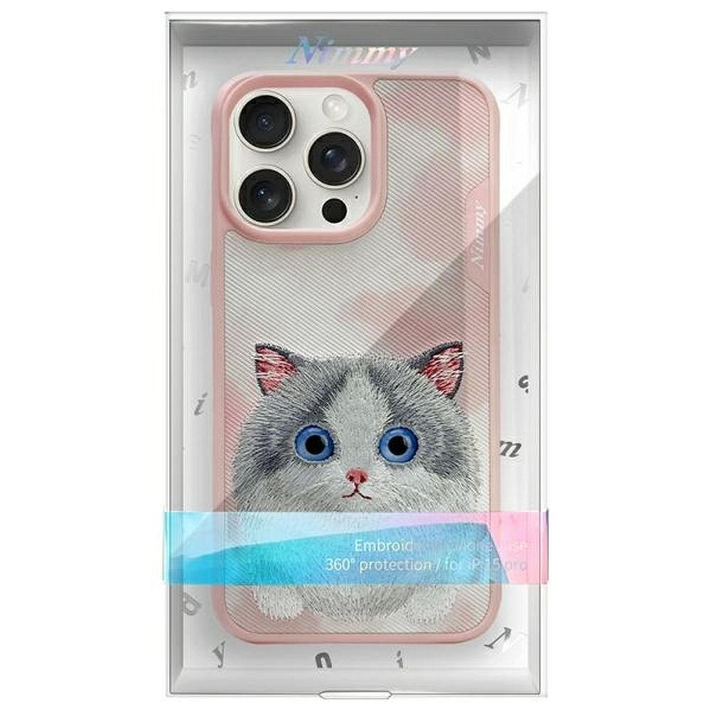 NIMMY case BIG EYED PET 2.0 Cat for IPHONE 15 Pro pink
