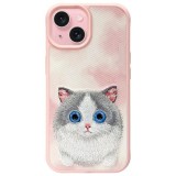 Zadní kryt NIMMY case BIG EYED PET 2.0 Cat Pro Apple iPhone 15 Pro Max, růžová