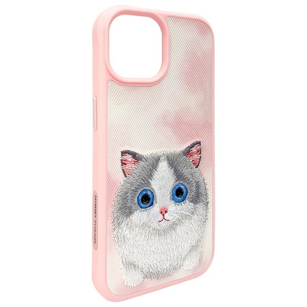 Zadní kryt NIMMY case BIG EYED PET 2.0 Cat Pro Apple iPhone 15 Pro Max, růžová