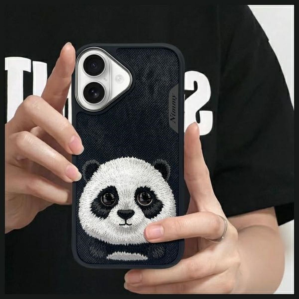 Zadní kryt NIMMY case BIG EYED PET 2.0 Panda pro Apple iPhone 15 Pro Max, černá