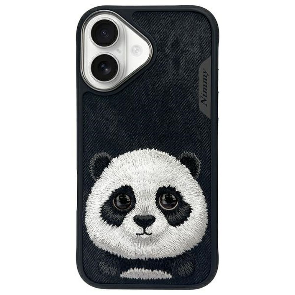 Zadní kryt NIMMY case BIG EYED PET 2.0 Panda pro Apple iPhone 15 Pro Max, černá