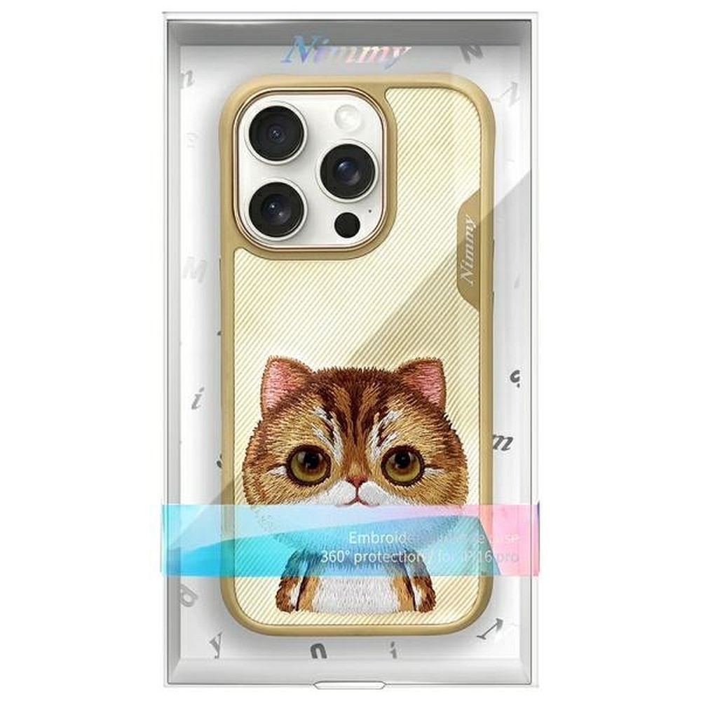 NIMMY case BIG EYED PET 2.0 Cat for IPHONE 16 Pro khaki