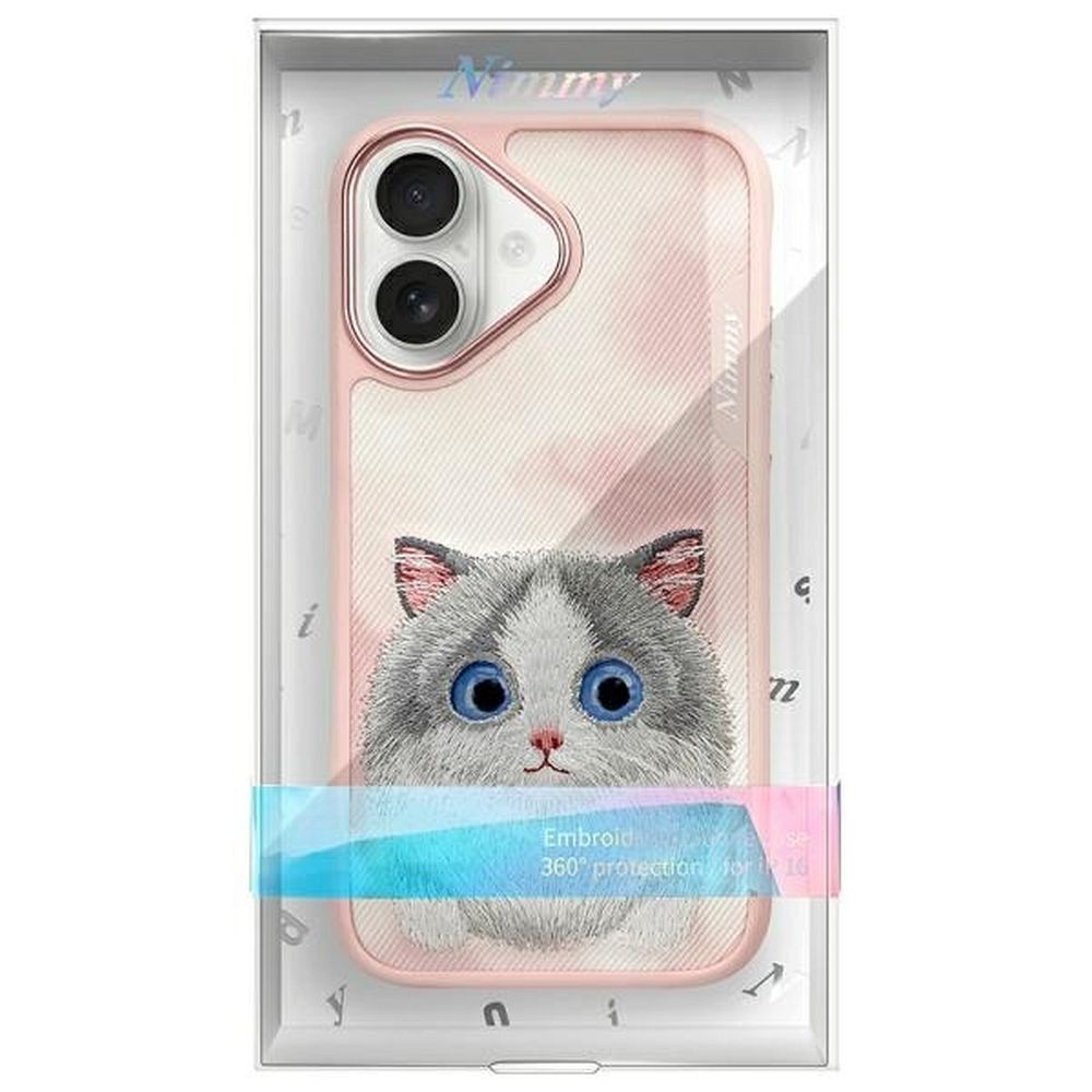NIMMY case BIG EYED PET 2.0 Cat for IPHONE 16 pink