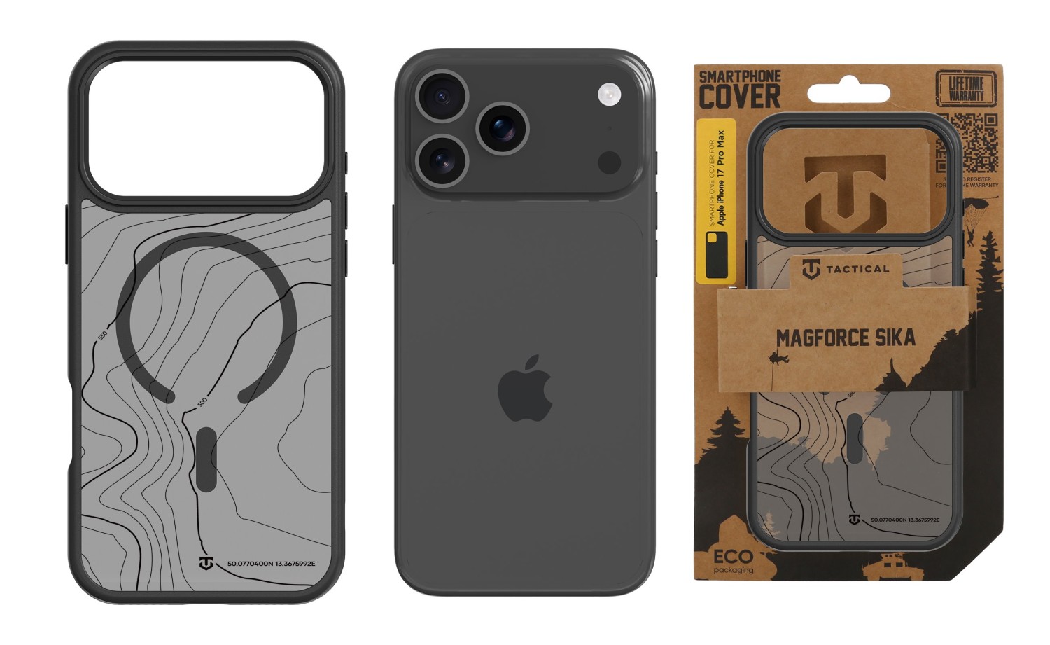 Tactical MagForce Hyperstealth Sika Kryt pro iPhone 17 Pro Max Asphalt