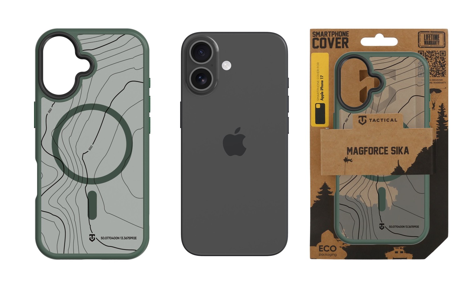 Tactical MagForce Hyperstealth Sika Kryt pro iPhone 17 Forest Green