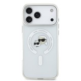 Karl Lagerfeld IML K&CH Heads Metal Frame MagSafe Zadní Kryt pro iPhone 17 Pro Max Transparent