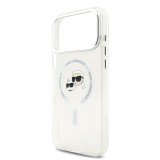 Karl Lagerfeld IML K&CH Heads Metal Frame MagSafe Zadní Kryt pro iPhone 17 Pro Max Transparent
