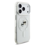 Karl Lagerfeld IML K&CH Heads Metal Frame MagSafe Zadní Kryt pro iPhone 17 Pro Transparent