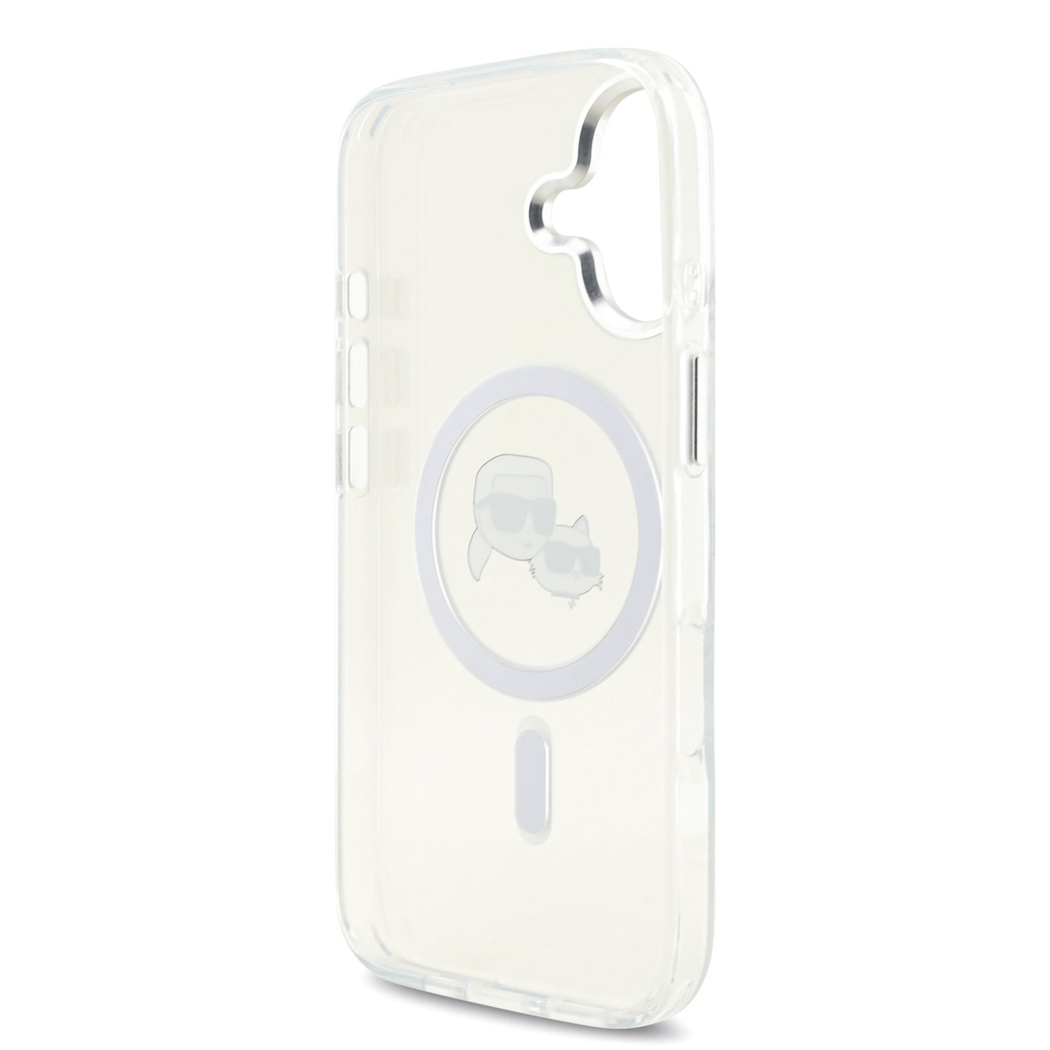 Karl Lagerfeld IML K&CH Heads Metal Frame MagSafe Zadní Kryt pro iPhone 17 Transparent