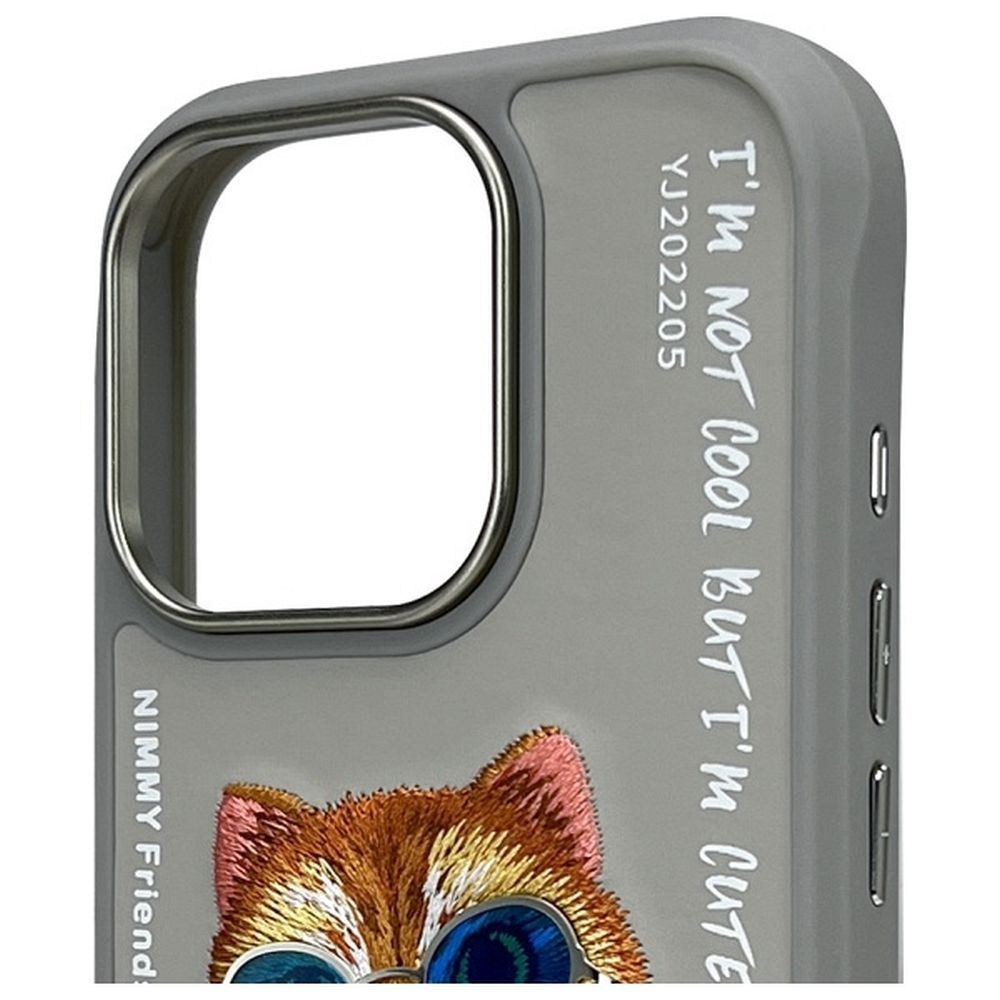NIMMY case GLASSES COOL CAT for IPHONE 16 Pro Max gray