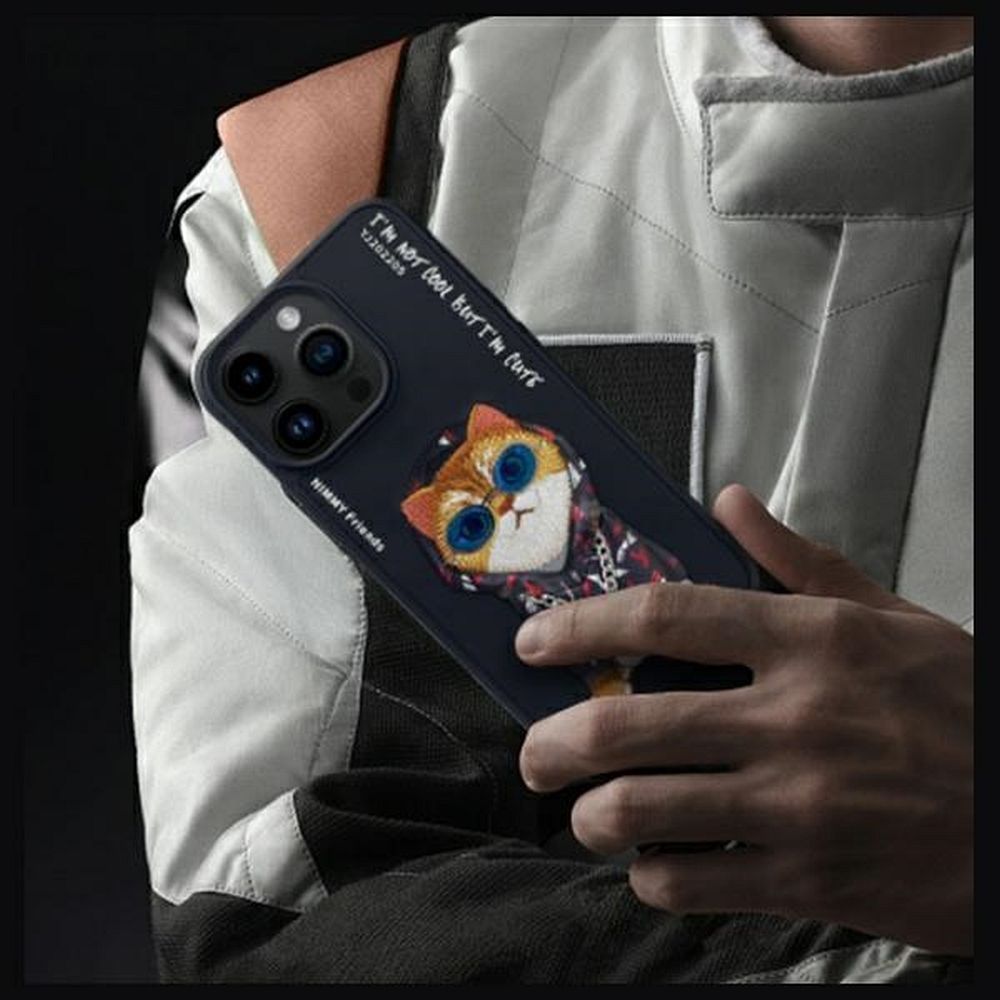 NIMMY case GLASSES COOL CAT for IPHONE 15 Pro Max black