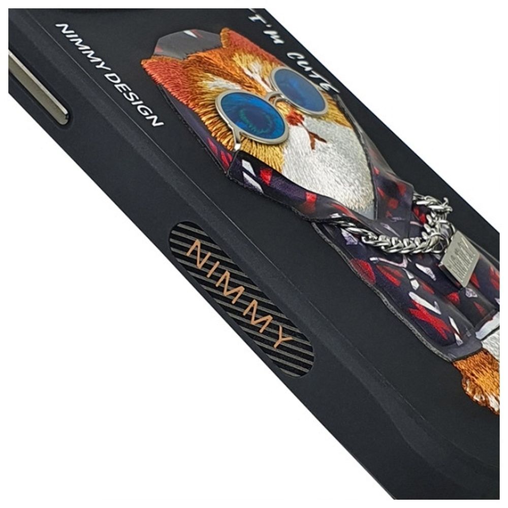 NIMMY case GLASSES COOL CAT for IPHONE 15 Pro Max black