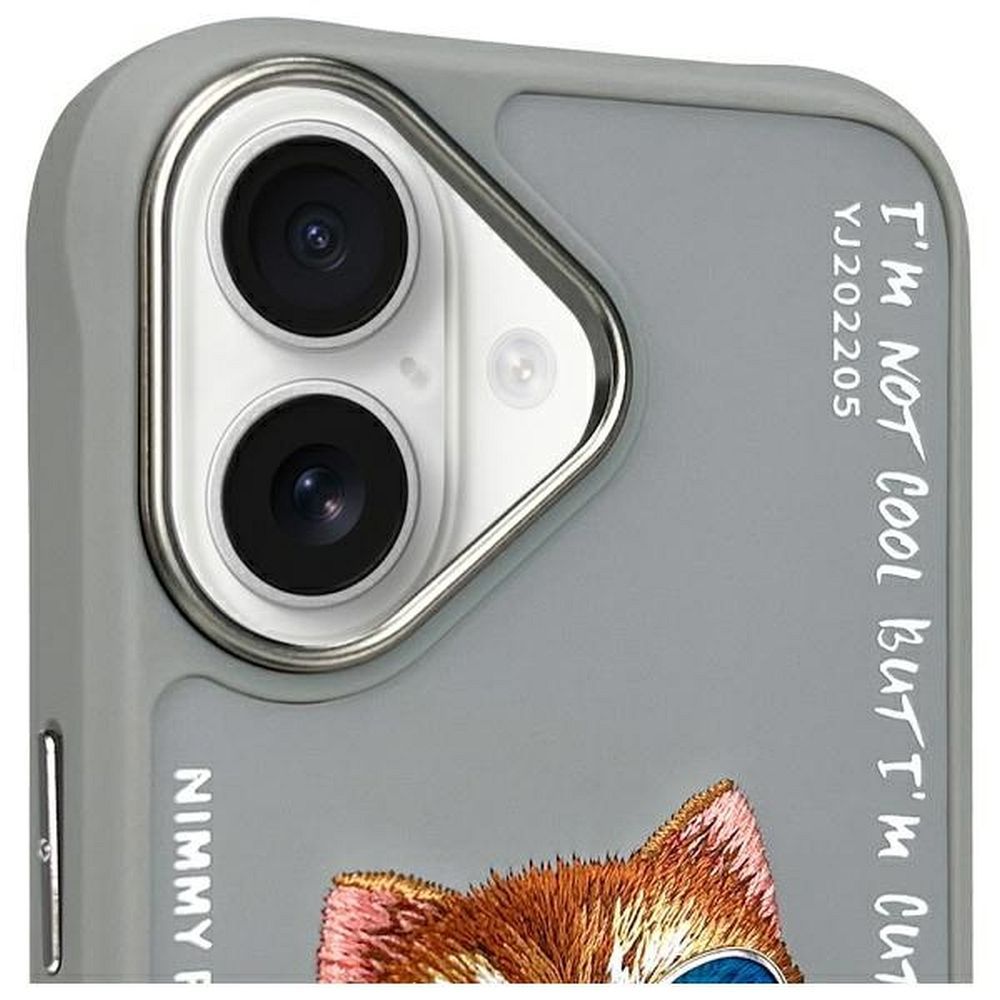 NIMMY case GLASSES COOL CAT for IPHONE 16 gray