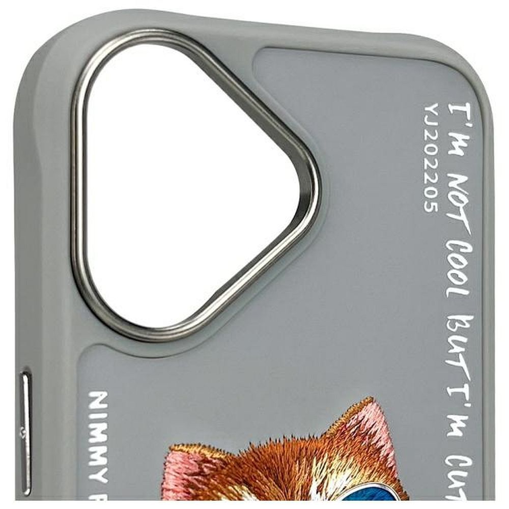 NIMMY case GLASSES COOL CAT for IPHONE 16 gray