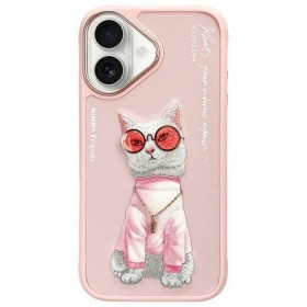 Zadný kryt NIMMY case GLASSES COOL CAT pre Apple iPhone 16, ružová