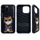 NIMMY case GLASSES COOL CAT for IPHONE 15 Pro black