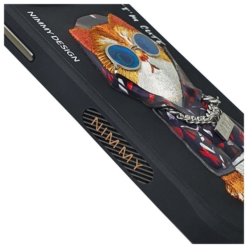 NIMMY case GLASSES COOL CAT for IPHONE 15 Pro black