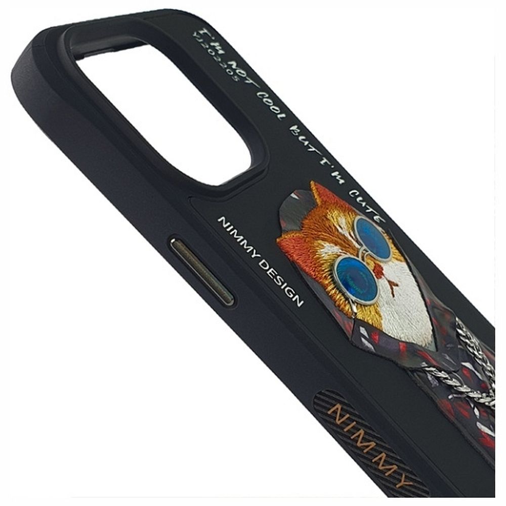 NIMMY case GLASSES COOL CAT for IPHONE 15 Pro black