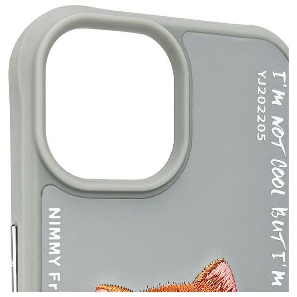 NIMMY case GLASSES COOL CAT for IPHONE 15 gray