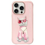 NIMMY case GLASSES COOL CAT for IPHONE 16 Pro pink