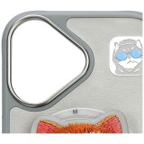 NIMMY case GLASSES COOL CAT compatible with MagSafe for IPHONE 16 gray