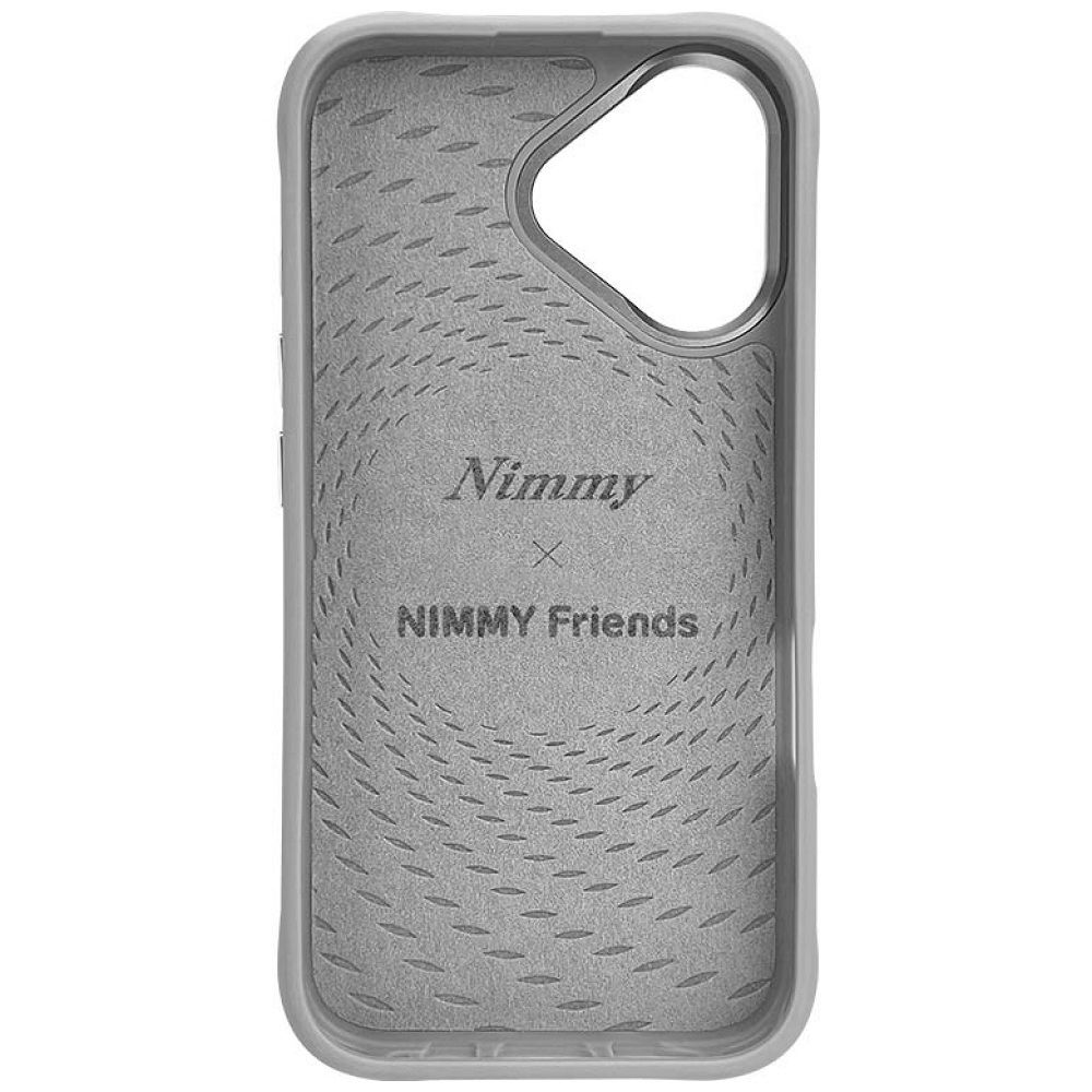 NIMMY case GLASSES COOL CAT compatible with MagSafe for IPHONE 16 gray