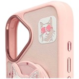 NIMMY case GLASSES COOL CAT compatible with MagSafe for IPHONE 16 pink