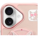 NIMMY case GLASSES COOL CAT compatible with MagSafe for IPHONE 16 pink