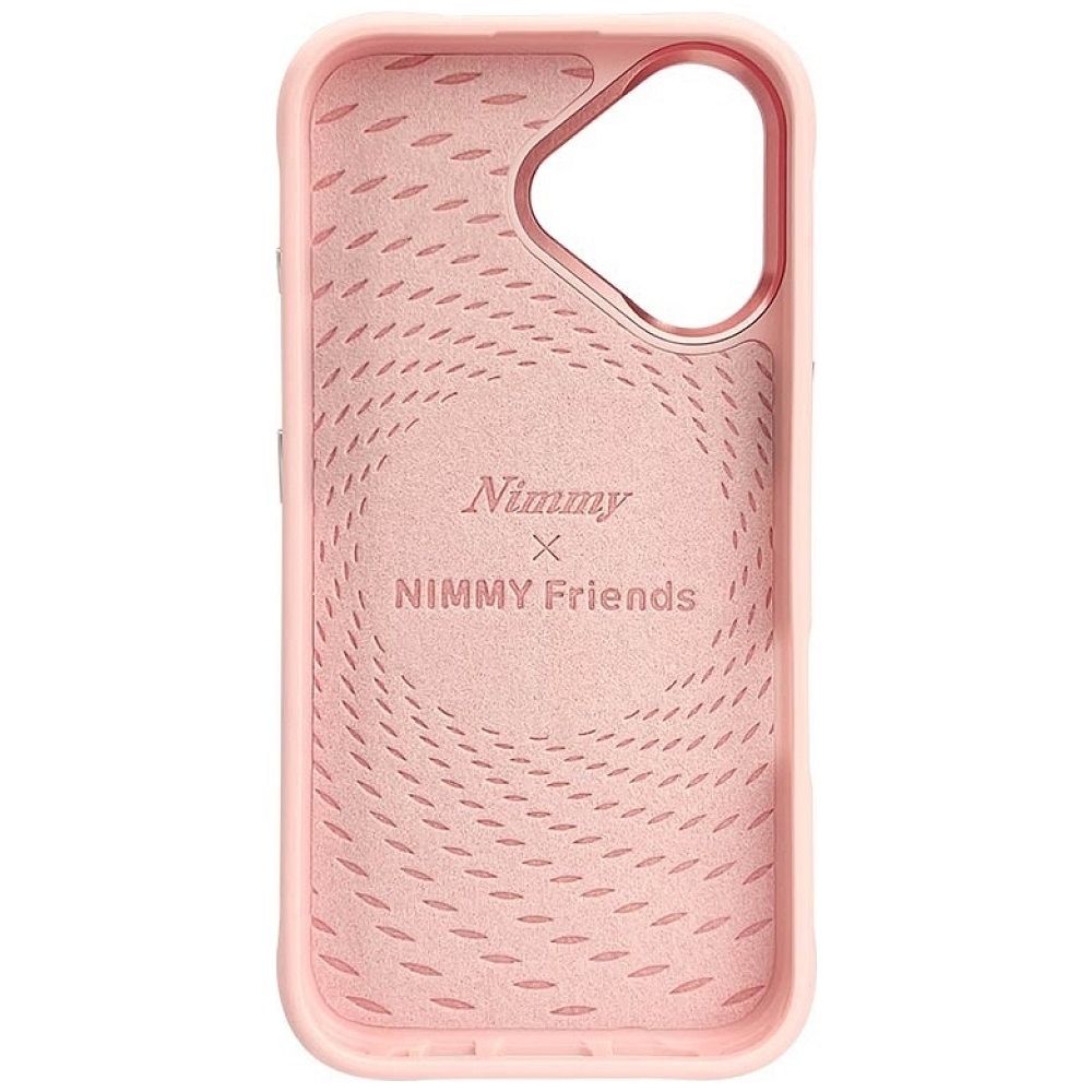 NIMMY case GLASSES COOL CAT compatible with MagSafe for IPHONE 16 pink