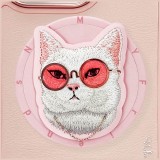 NIMMY case GLASSES COOL CAT compatible with MagSafe for IPHONE 16 Pro pink