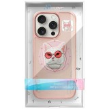 NIMMY case GLASSES COOL CAT compatible with MagSafe for IPHONE 16 Pro Max pink