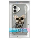 NIMMY case GLASSES COOL DOG for IPHONE 16 gray
