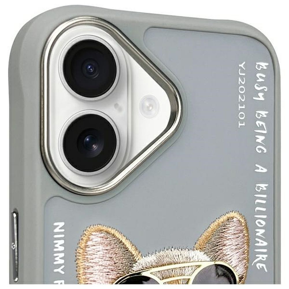 NIMMY case GLASSES COOL DOG for IPHONE 16 gray