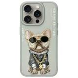NIMMY case GLASSES COOL DOG for IPHONE 15 Pro gray