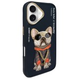 NIMMY case GLASSES COOL DOG for IPHONE 16 black