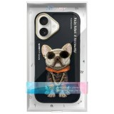 NIMMY case GLASSES COOL DOG for IPHONE 16 black