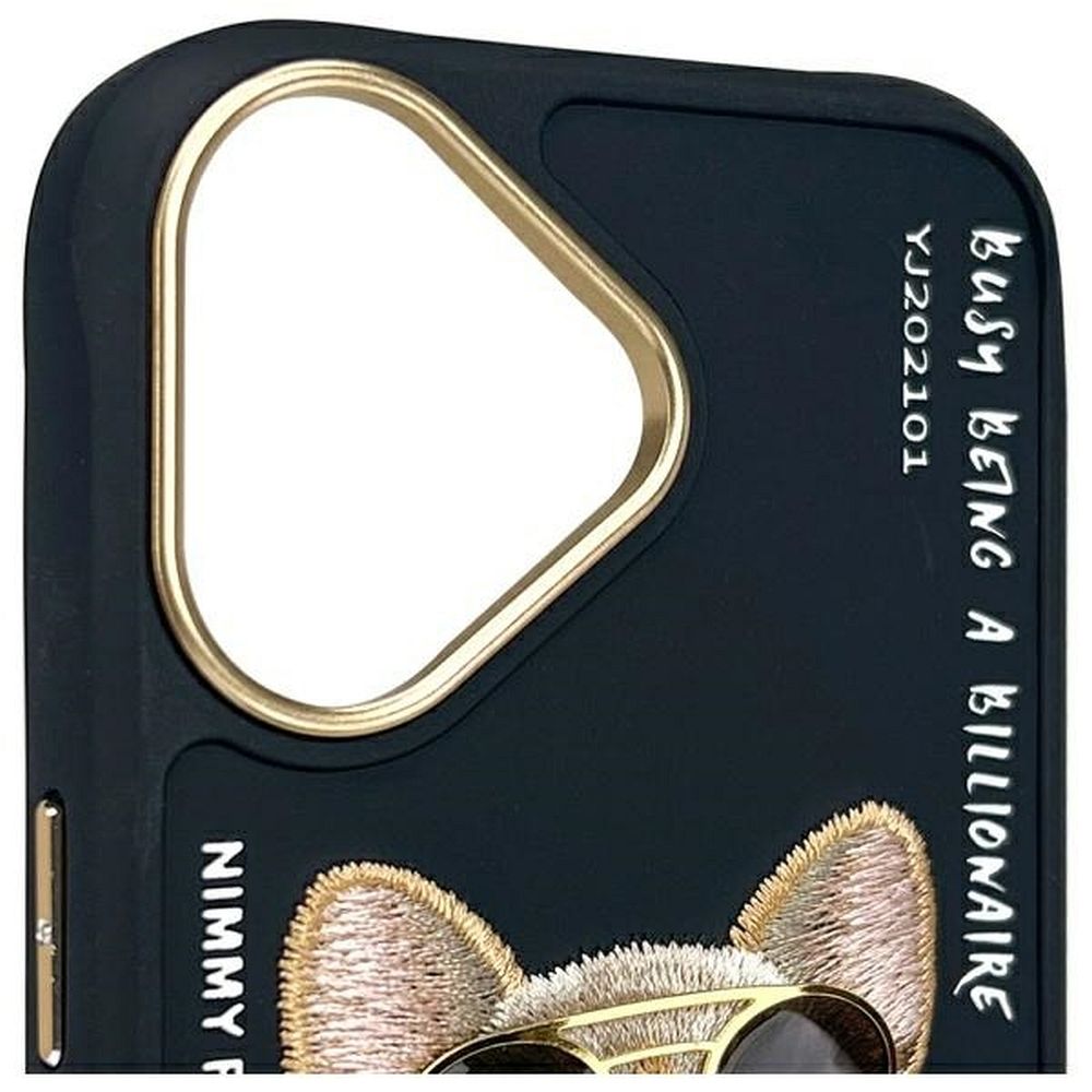 NIMMY case GLASSES COOL DOG for IPHONE 16 black