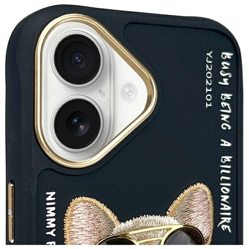 NIMMY case GLASSES COOL DOG for IPHONE 16 black