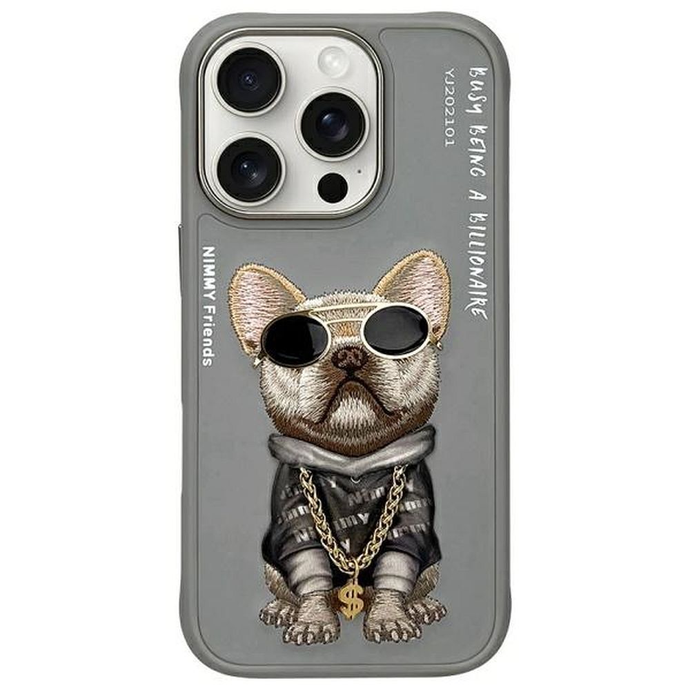 NIMMY case GLASSES COOL DOG for IPHONE 16 Pro Max gray