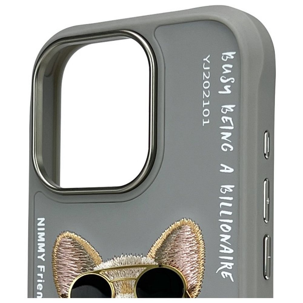 NIMMY case GLASSES COOL DOG for IPHONE 16 Pro Max gray