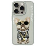 NIMMY case GLASSES COOL DOG for IPHONE 15 Pro Max gray