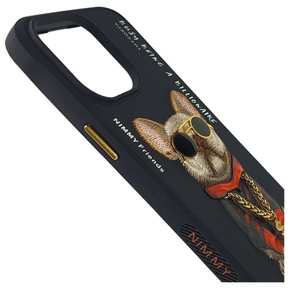 NIMMY case GLASSES COOL DOG for IPHONE 15 Pro Max black