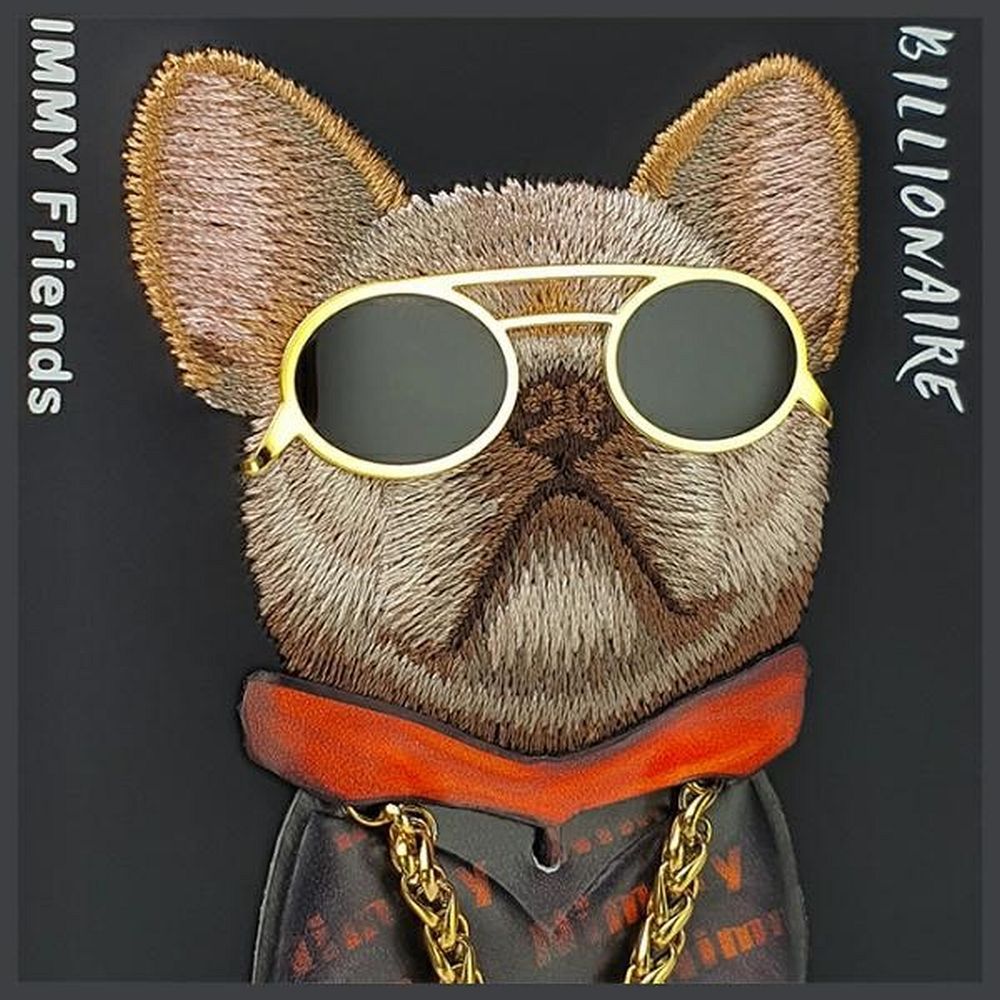 NIMMY case GLASSES COOL DOG for IPHONE 15 Pro Max black